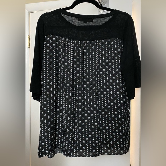 Loft Sweater Front Blouse Back Top Size Small - Picture 2 of 6